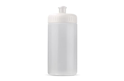 Sportflasche auf Biobasis 500ml basic, weiss Weiss,transparent