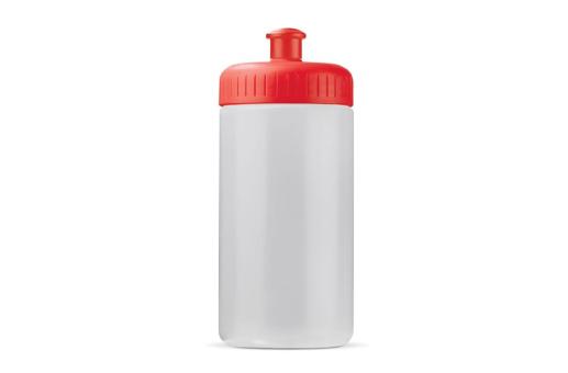 Sportflasche auf Biobasis 500ml basic Transparent rot