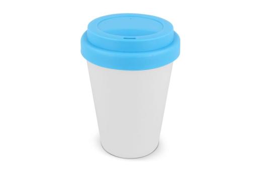 RPP Coffee Cup White body 250ml, lightblue Lightblue, offwhite