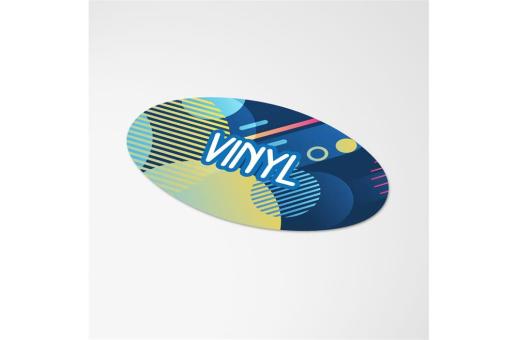 Vinyl Sticker Oval 20x10mm 