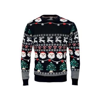 SHAMIS Weihnachts-LED-Pullover S/M Schwarz