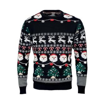 SHAMIS LARGE Weihnachts-LED-Pullover L/XL Schwarz