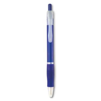 MANORS Ball pen with rubber grip Transparent blue