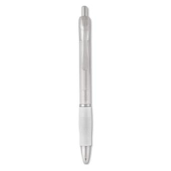 MANORS Ball pen with rubber grip Transparent white