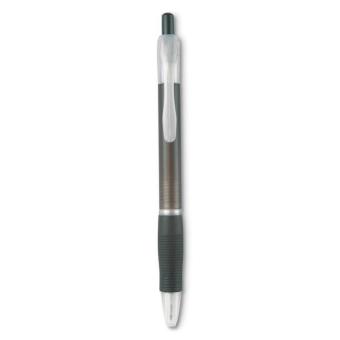 MANORS Ball pen with rubber grip Transparent grey