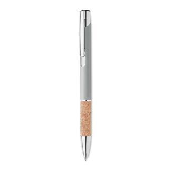 VERIA Push button aluminium pen Flat silver