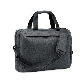 PLANA 15 inch RPET felt laptop bag Stone