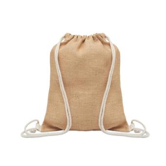 FUKURO Jute drawstring bag Fawn