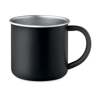 CARIBU Recycled stainless steel mug Black