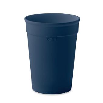 AWAYCUP Recycelter PP-Becher 250 ml Marineblau