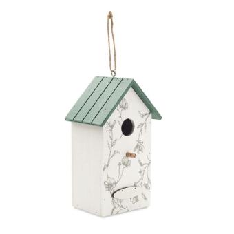 GREENJAY Bird house in plywood White