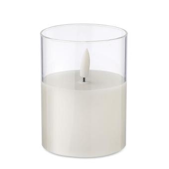 XANDLE+ LED wax candle in glass holder White