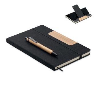 NOTEMIX A5 RPET notebook set Black