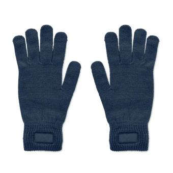 HANDNIT Knitted gloves in RPET Navy