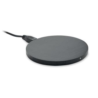 RUNDO + Wireless charger bamboo 10W Black