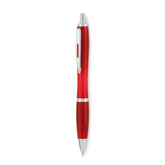 RIO RPET Ball pen in RPET Transparent red