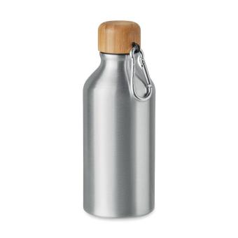 AMEL Trinkflasche Aluminium 400 ml Silber matt