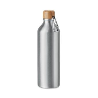 BIG AMEL Aluminium bottle 800 ml Flat silver