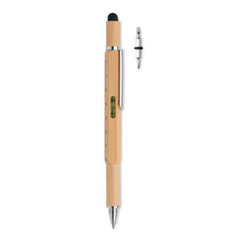 TOOLBAM Spirit level pen in bamboo Timber