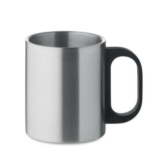 TANISS Double wall mug 300 ml Flat silver