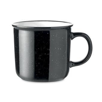 PIGA Ceramic vintage mug 400 ml Black