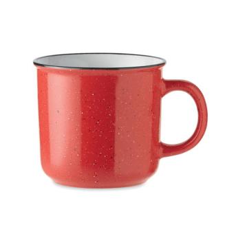 PIGA Ceramic vintage mug 400 ml Red