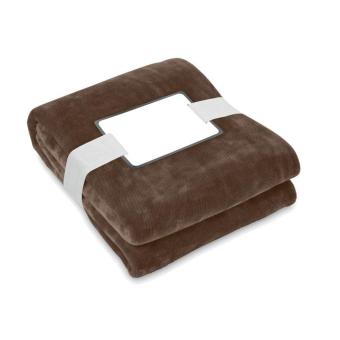 LOGAN RPET-Flanell Fleece-Decke Schokolade