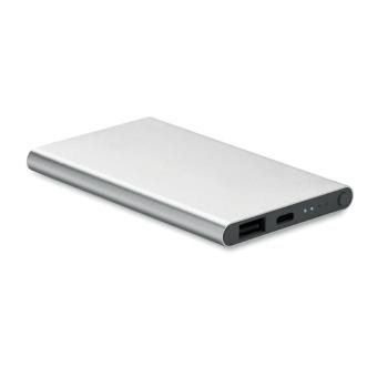 POWERFLAT C Powerbank 4000 mAh Silber matt