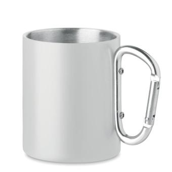 TRUMBA Double wall metal mug 300 ml White