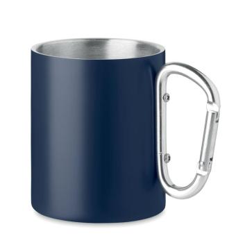 TRUMBA Double wall metal mug 300 ml Navy