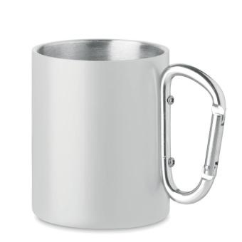 AROM Metal mug and carabiner handle White