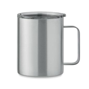 INARI Double wall mug 300 ml Flat silver