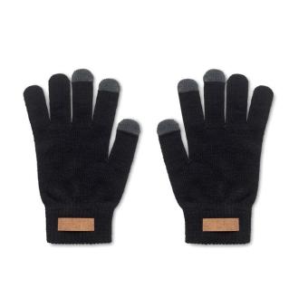 DACTILE RPET tactile gloves Black