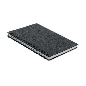 RINGFELT A5 RPET felt cover notebook Stone