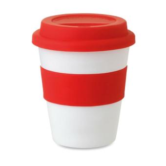 ASTORIA PP Becher mit Silikon-Deckel Rot