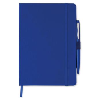 NOTAPLUS A5 notebook with pen 72 lined Aztec blue