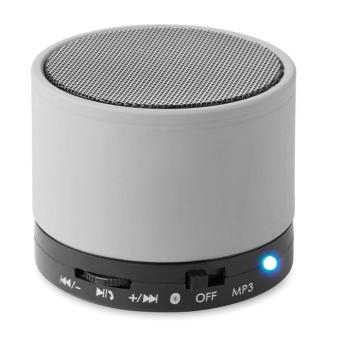 ROUND BASS Round wireless speaker Flat silver