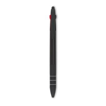 MULTIPEN 3 colour ink pen with stylus Black