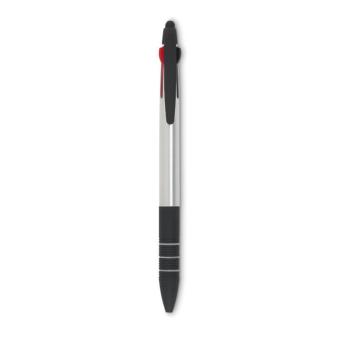 MULTIPEN 3 colour ink pen with stylus Silver