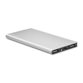 POWERFLAT8 Powerbank 8000 mAh Silber matt