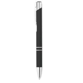 AOSTA Ball pen in rubberised finish Black