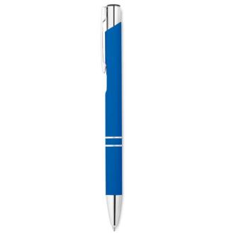 AOSTA Ball pen in rubberised finish Bright royal