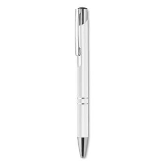 BERN Push button aluminium pen White