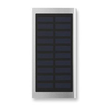 SOLAR POWERFLAT Solar power bank 8000 mAh Flat silver