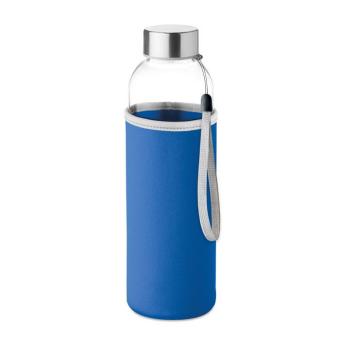 UTAH GLASS Glass bottle in pouch 500ml Bright royal