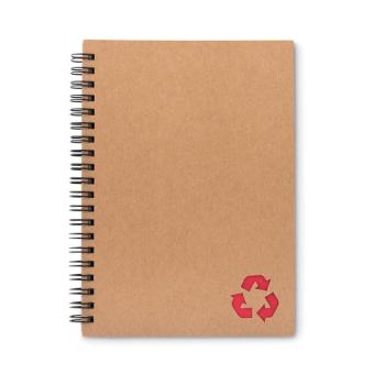 PIEDRA Mineral paper notebook 70 line Red