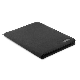 NOTES FOLDER A4 conference folder zipped Black