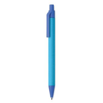 CARTOON COLOURED Paper/PLA corn ball pen Aztec blue