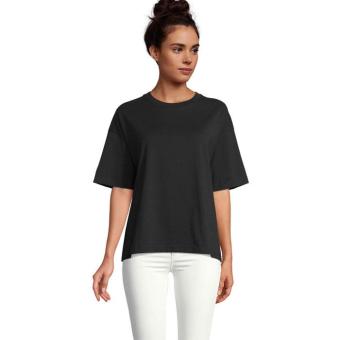 BOXY WOMEN T-SHIRT OVERSIZE, schwarz Schwarz | XS