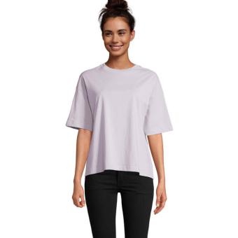 BOXY WOMEN T-SHIRT OVERSIZE, Lilac Lilac | XS